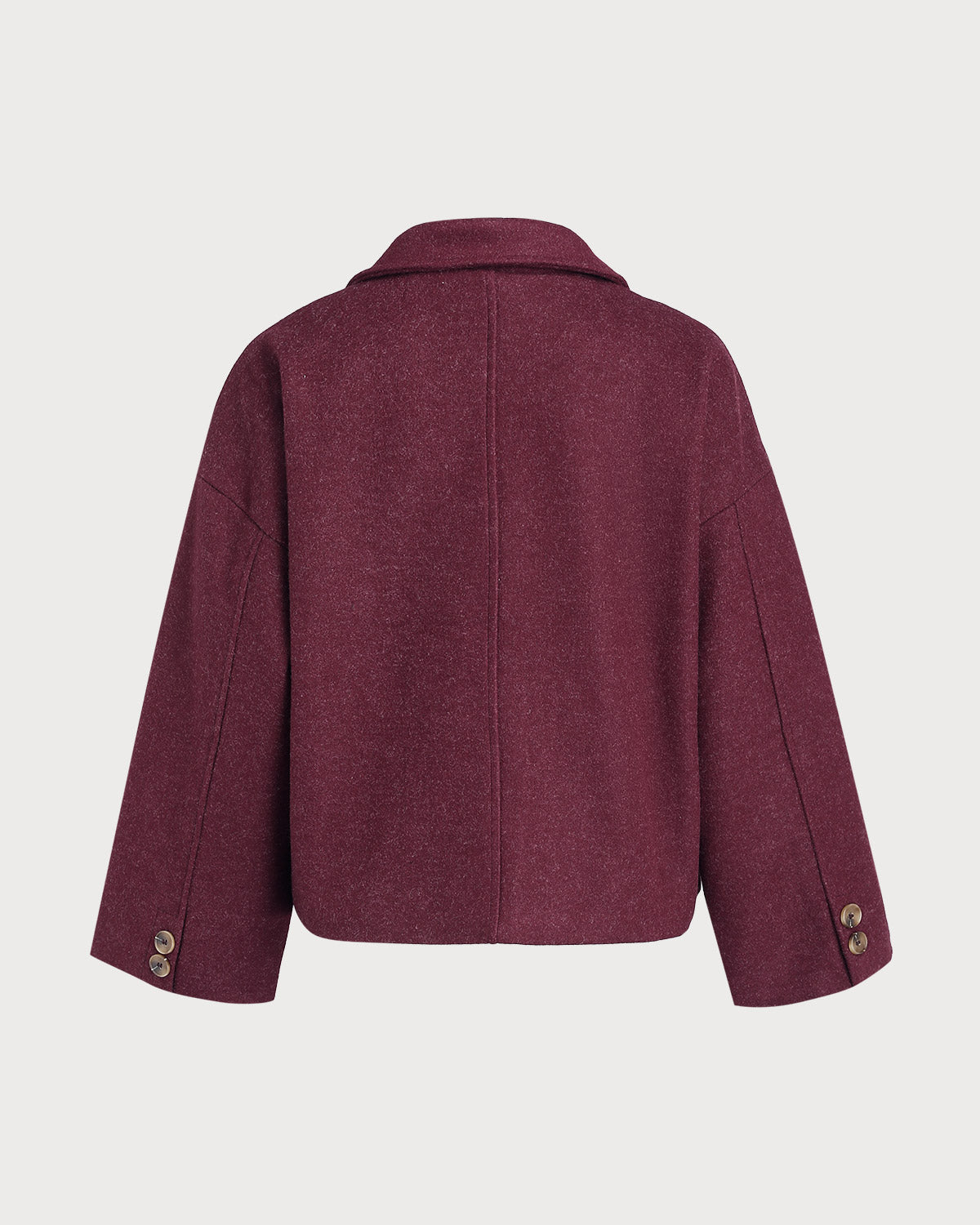 Wine Red Single Breasted Jacket