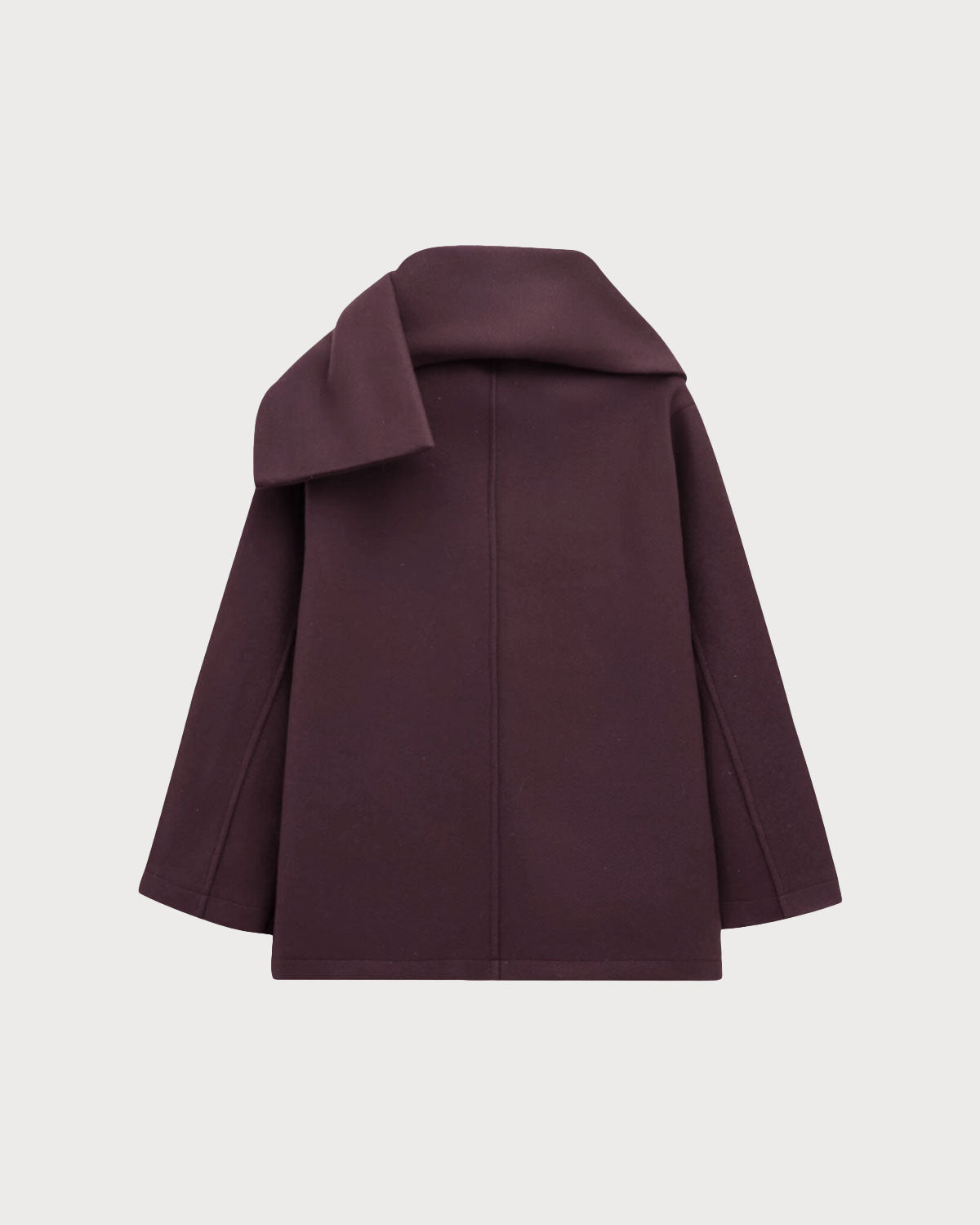 Wine Red Shawl Coat