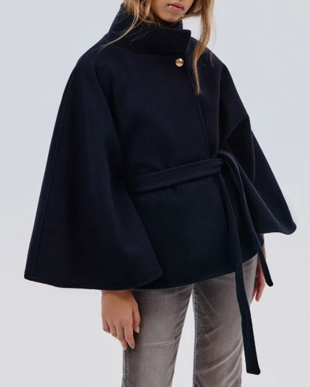 Blue Loose Single Button Jacket