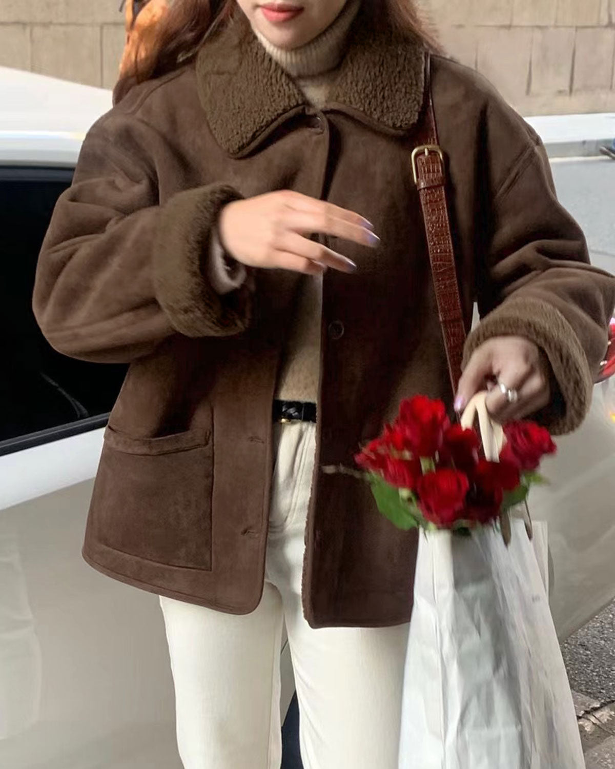 Coffee Single Breasted Jacket