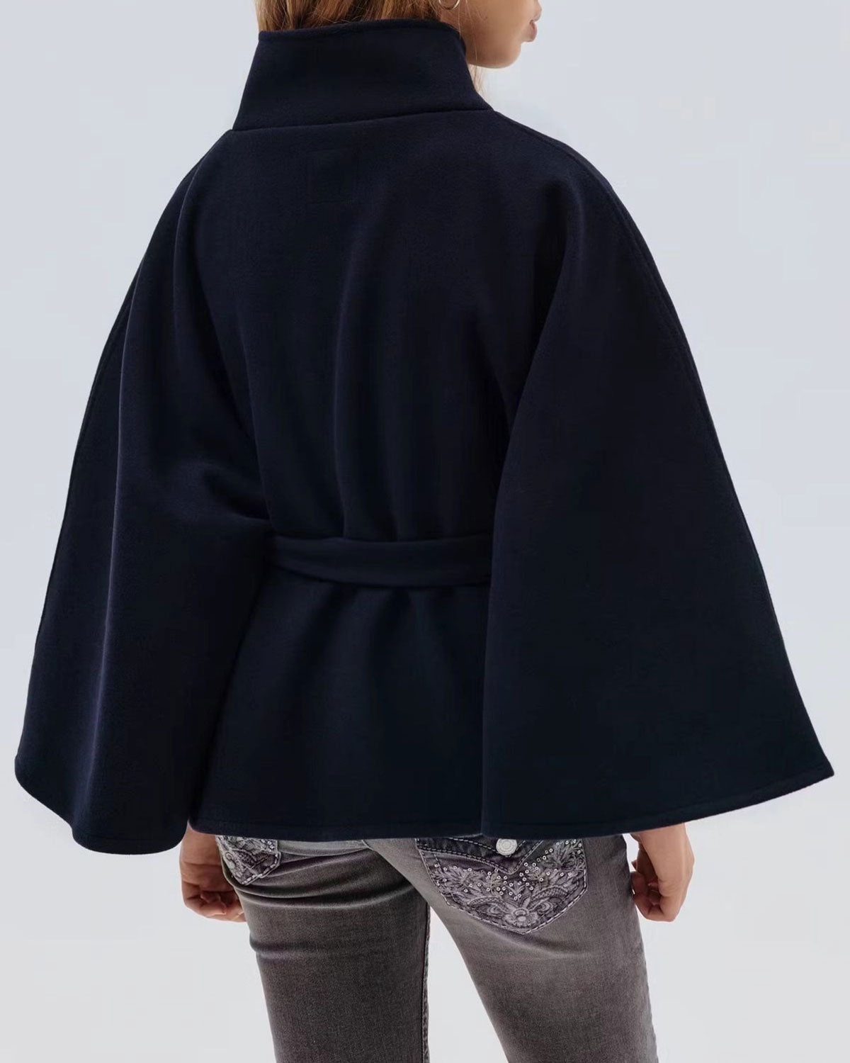 Blue Loose Single Button Jacket